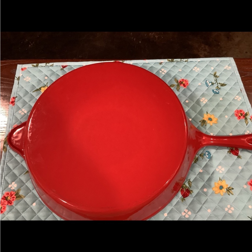 Red Cast Iron Skillet